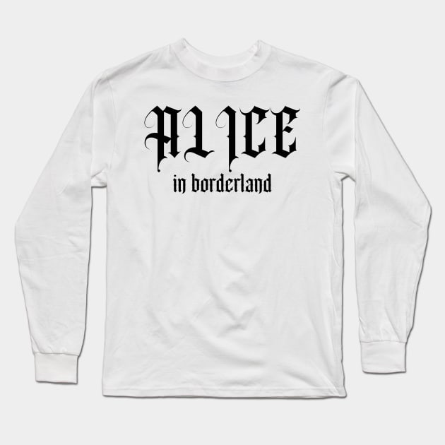 Alice in borderland title black Long Sleeve T-Shirt by CERA23